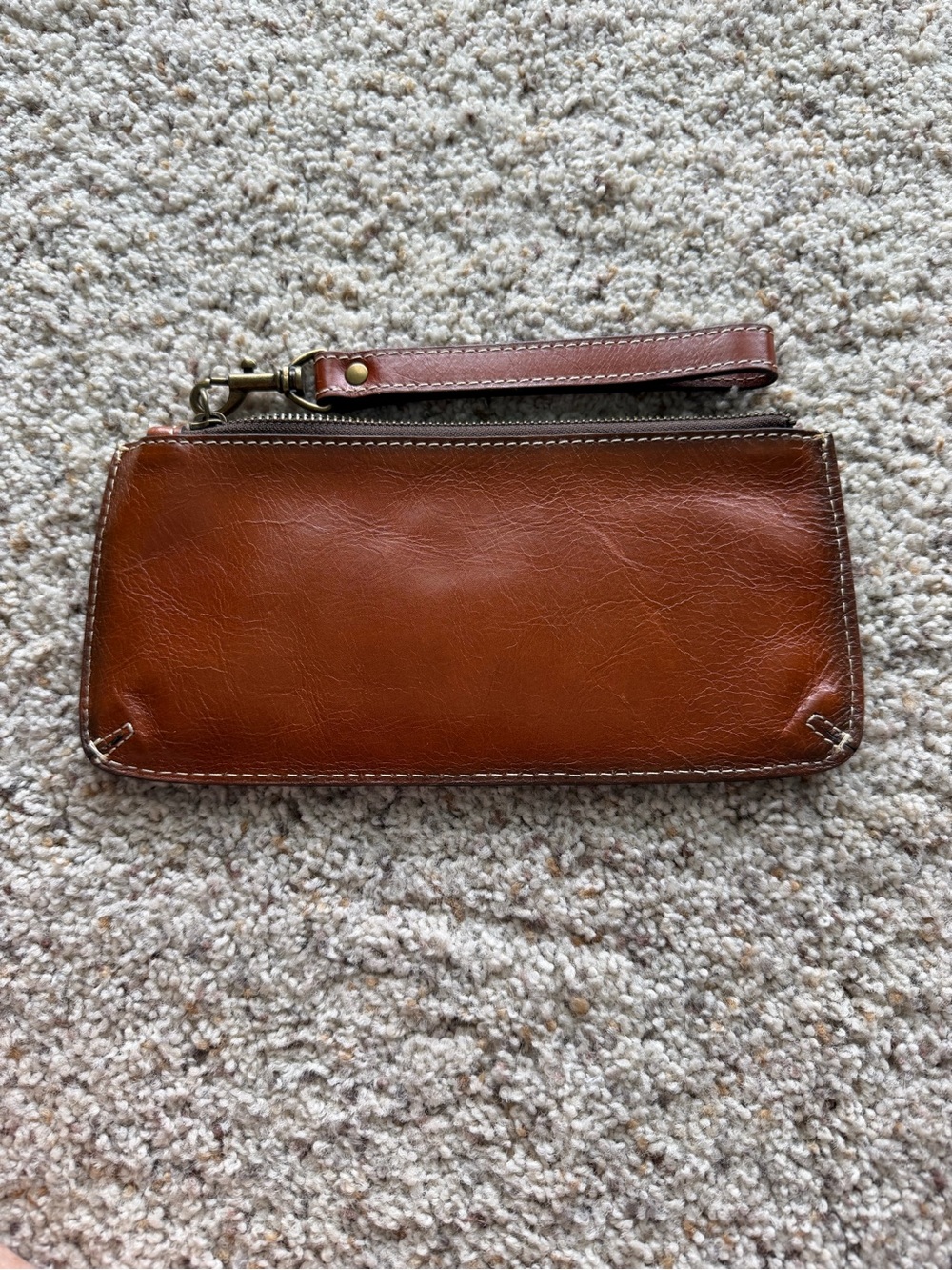 Patricia Nash Rustic Brown Leather Wristlet Wallet - Picture 2 of 5